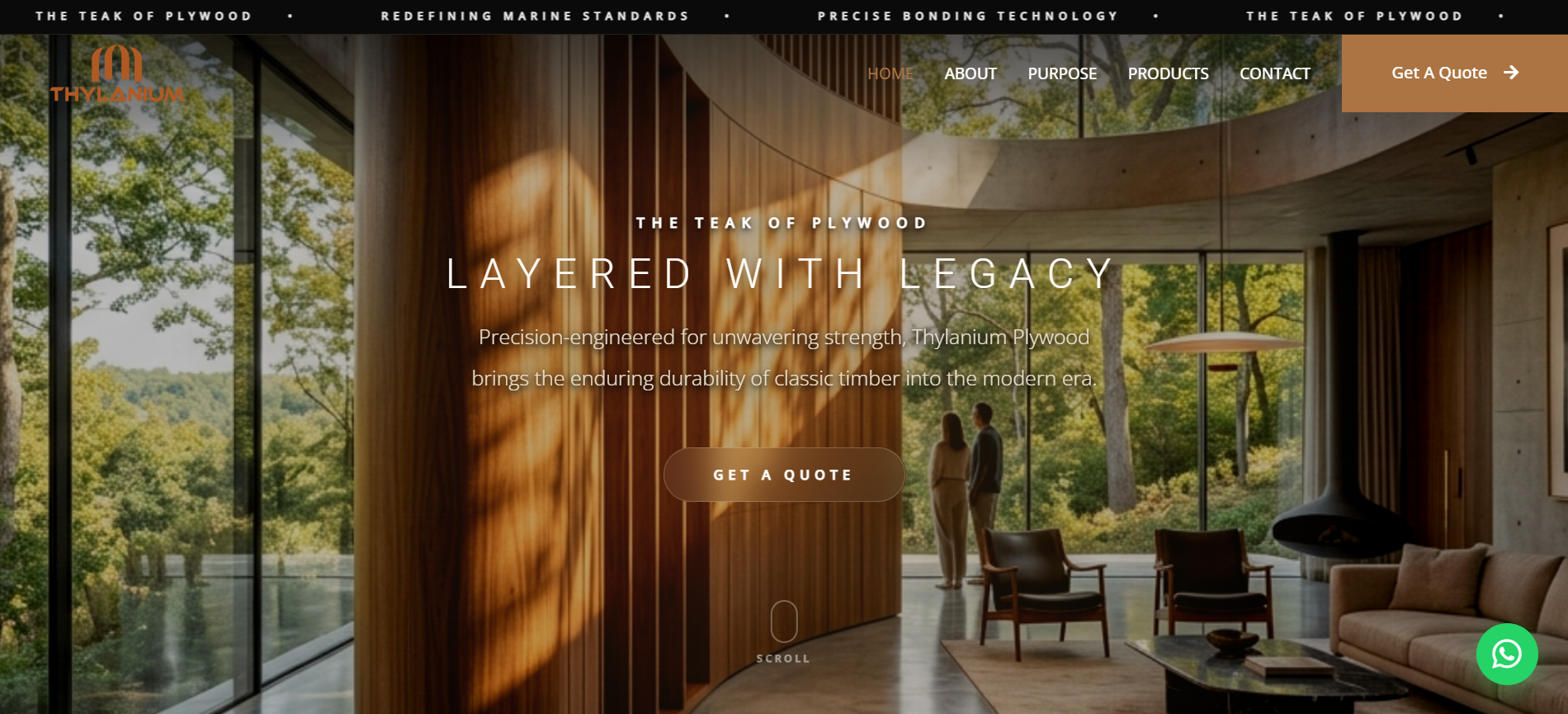 Thylanium website mockup